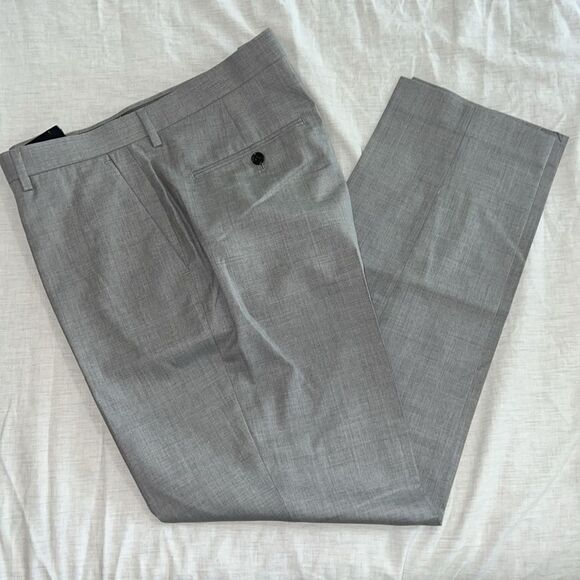 NWOT Ludlow Slim Fit Suit Pants in Lora Piana Wool Gray Size 36 x 32 - Picture 2 of 14